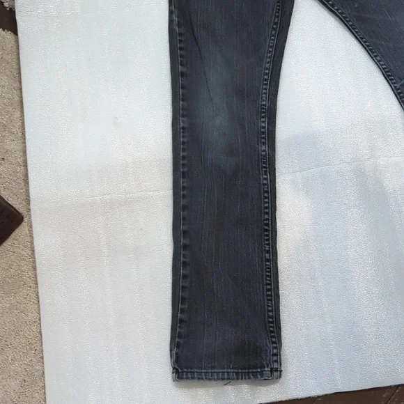 Levi's 511 Black Distressed Denim Jeans Boys Size 27x27 - Picture 6 of 14